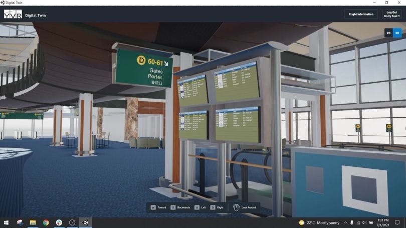 Gemelo digital de autoridad del aeropuerto de YVR
